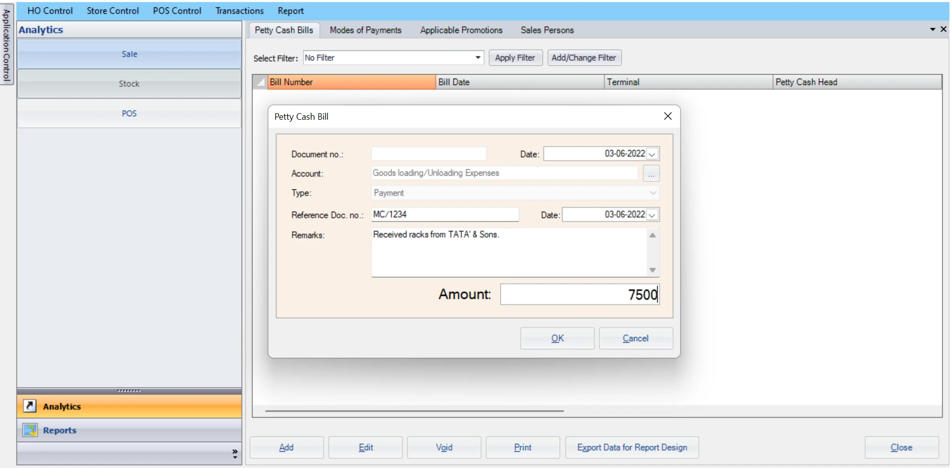 Petty Cash Management with Ginesys Desktop POS