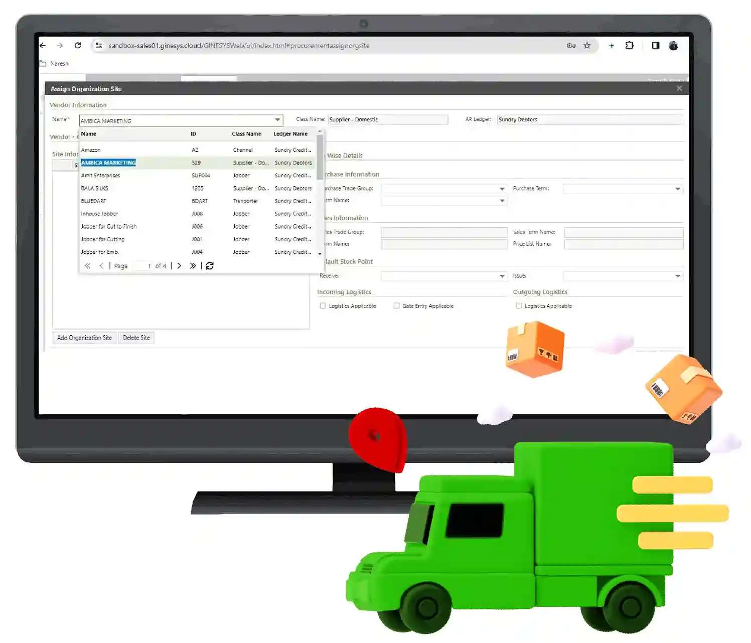 Control Vendor Shipments to Warehouses with Assignments