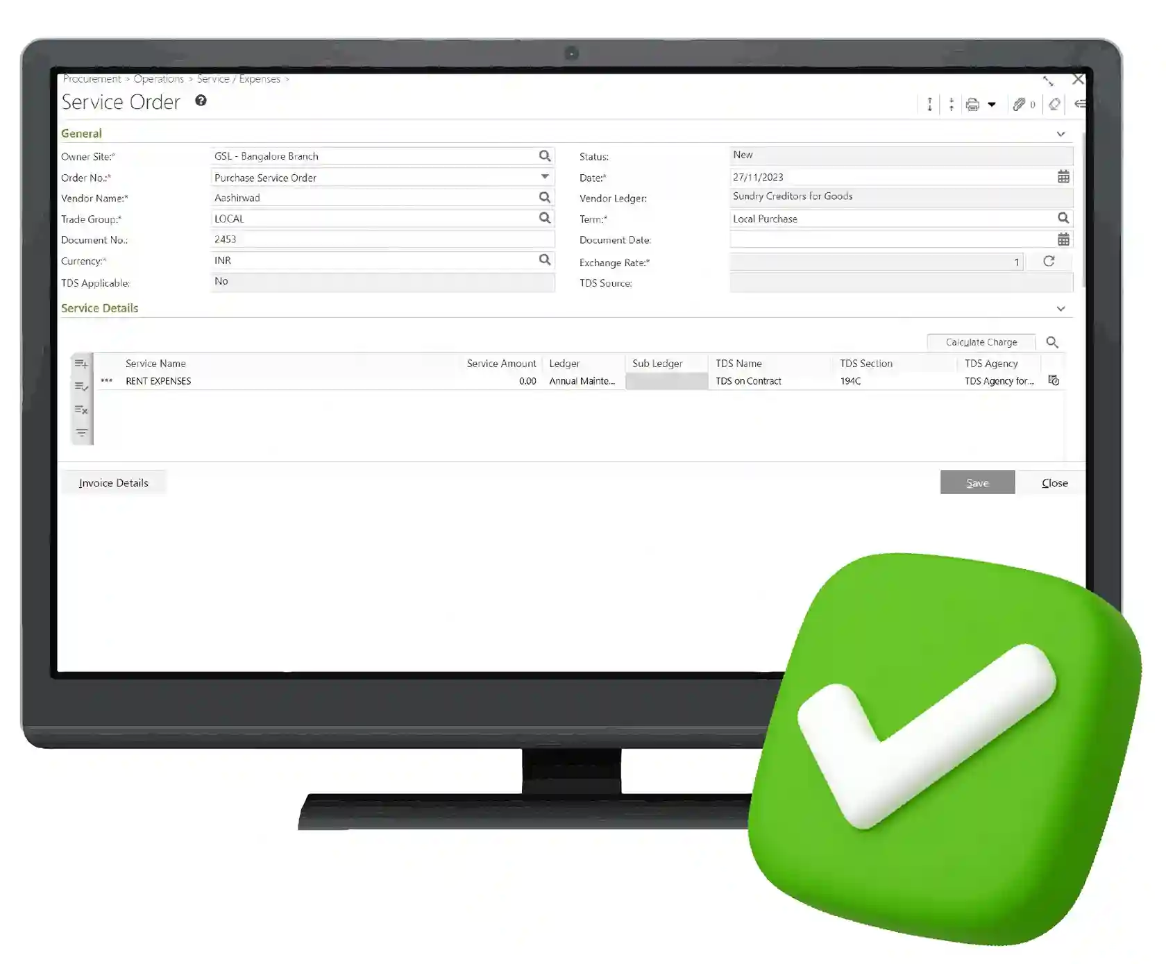 Manage Service Orders and PI