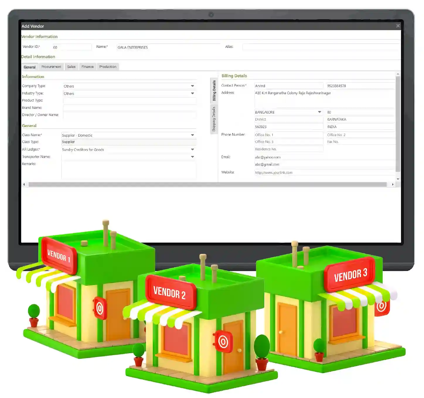 Simple Vendor Management with bulk options