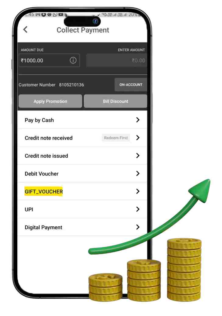 E-Gift Vouchers on Ginesys cloud pos