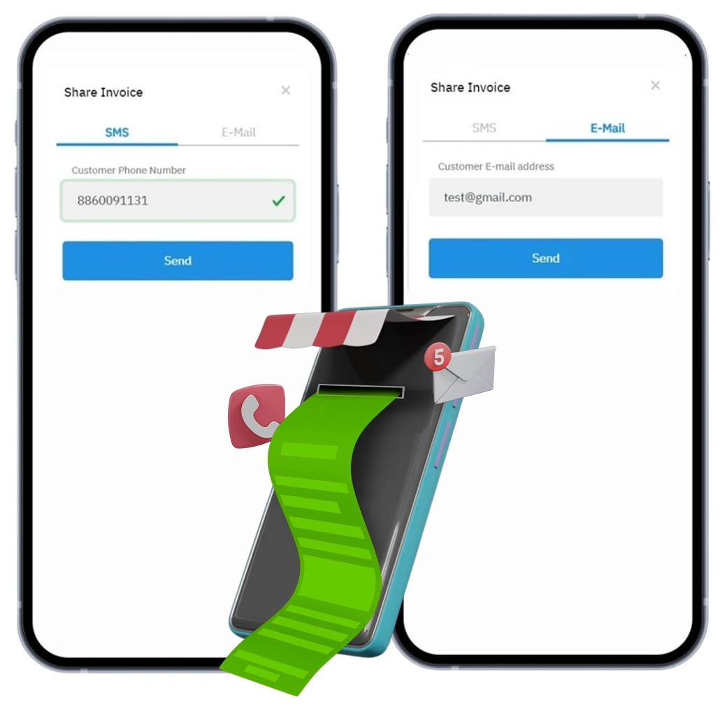 Ginesys cloud POS paperless bills