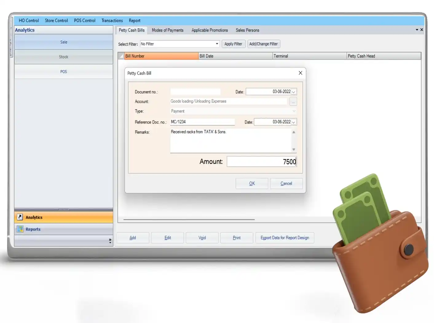 Petty Cash Management with Ginesys Desktop POS