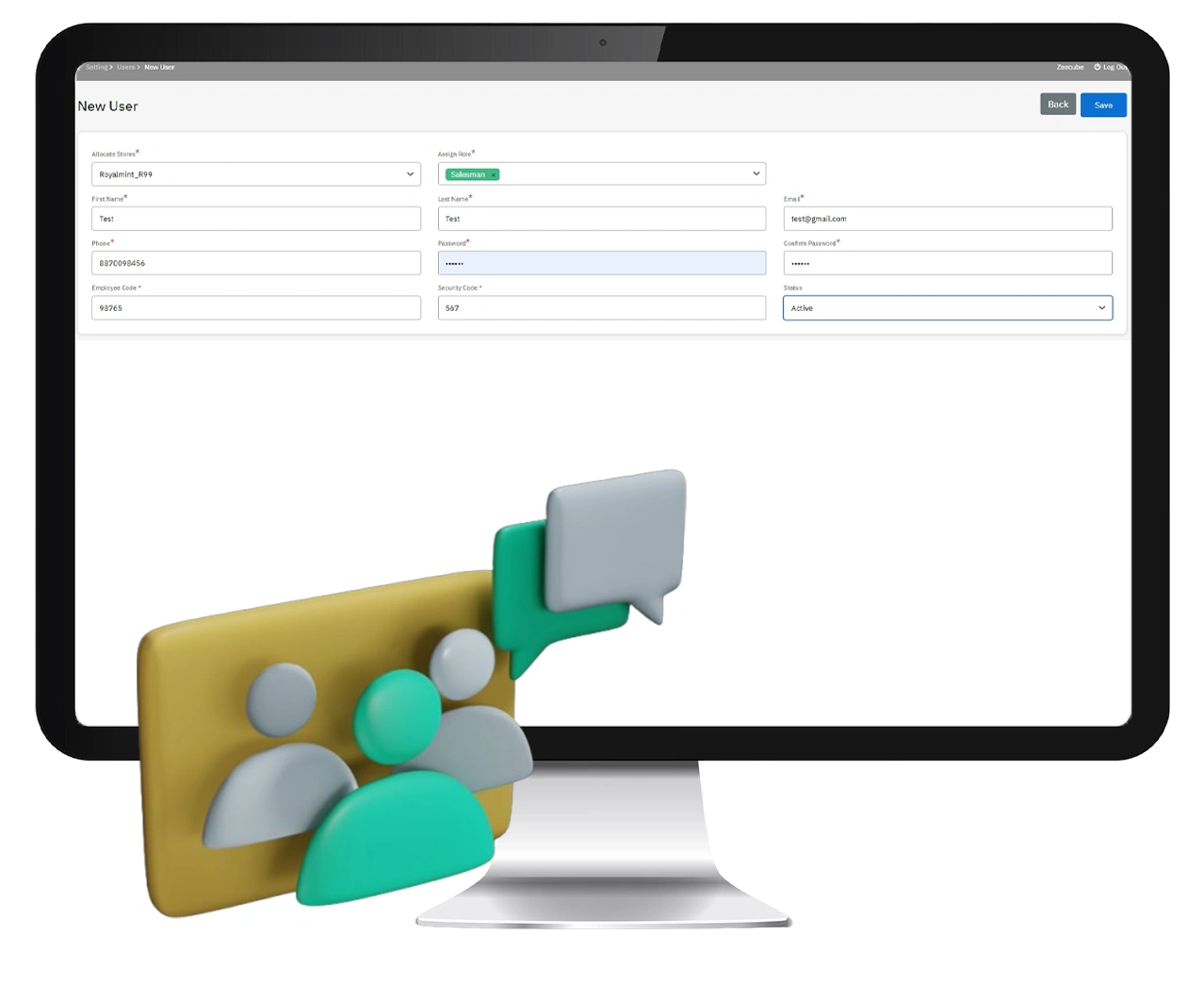 Centralized user management on Ginesys cloud pos