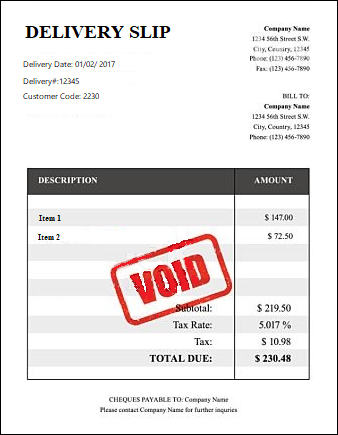 Void and Recreate Delivery Slips quick and easy