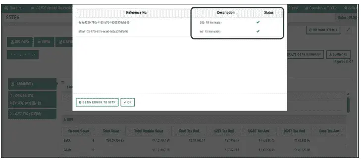 Summary Creation of GSTR-6