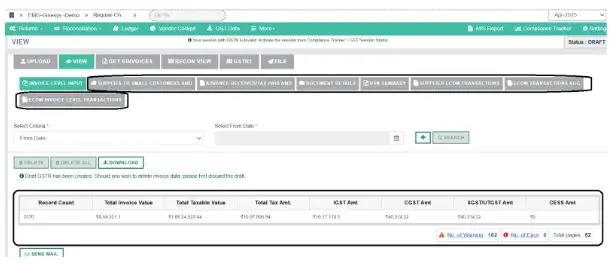 Statement of Outward Supplies