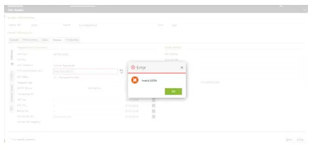 Invalid or inactive GSTINs